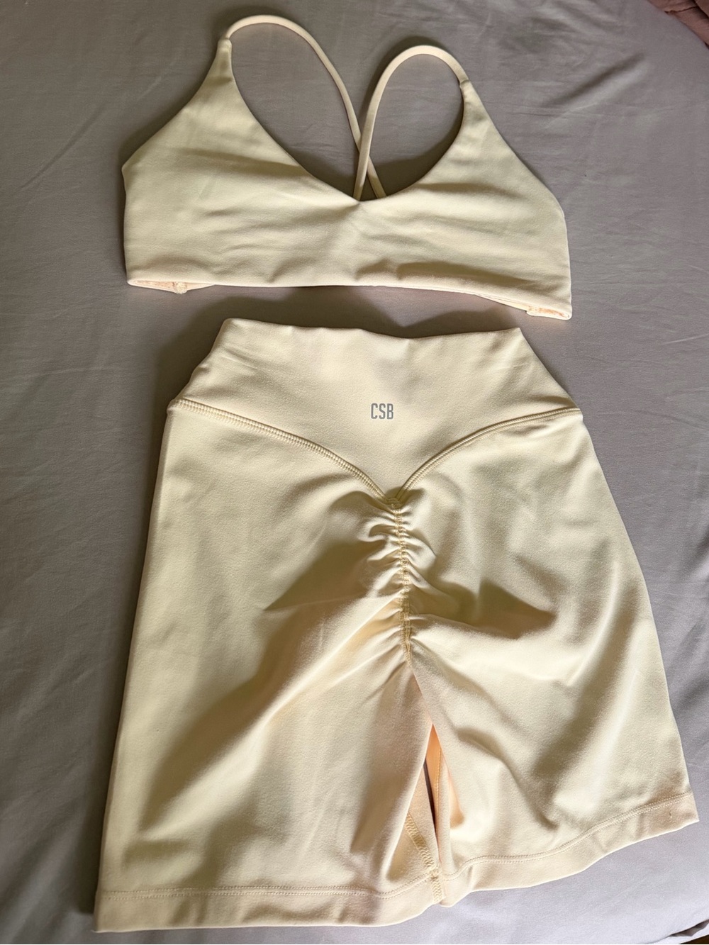 CSB Butter Yellow Workout Set Size Small